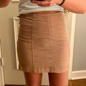 Free People tan corduroy skirt size 6
